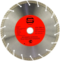 Алмазный диск 250*25.4/22.23*10*3.0мм Turbo-Segment Strong