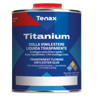 Клей полиэфирный Titanium Liquido Trasparente (прозрачный) жидкий 1л / Tenax Клей полиэфирный Titanium Liquido Trasparente (прозрачный) жидкий 1л / Tenax